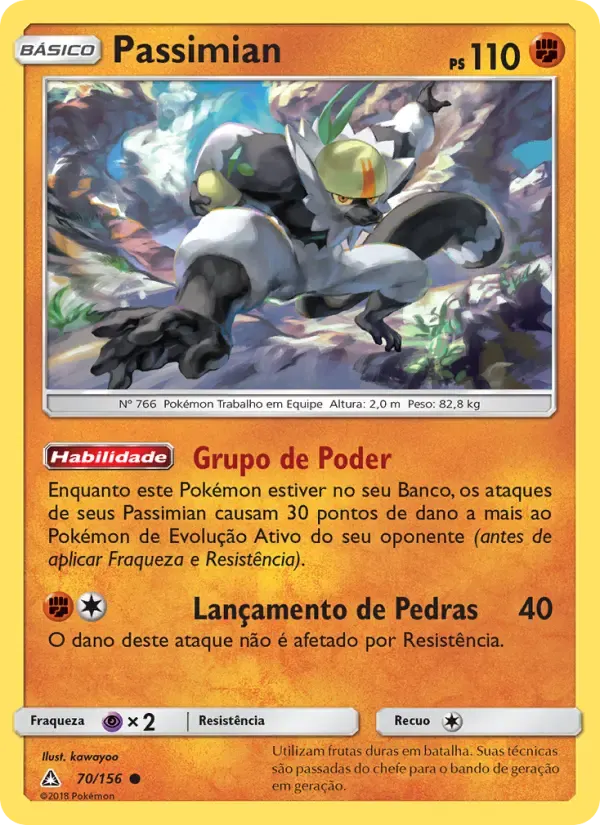 Passimian — Ultra Prisma 70 Portuguese Pokémon card