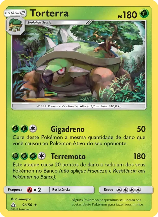 Torterra — Ultra Prisma 9 Portuguese Pokémon card