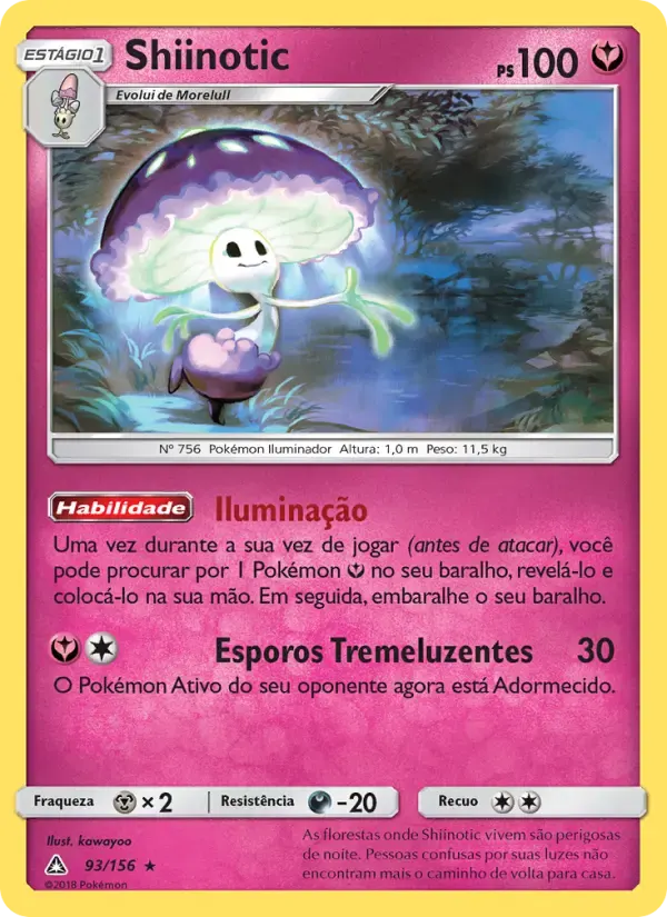 Shiinotic — Ultra Prisma 93 Portuguese Pokémon card