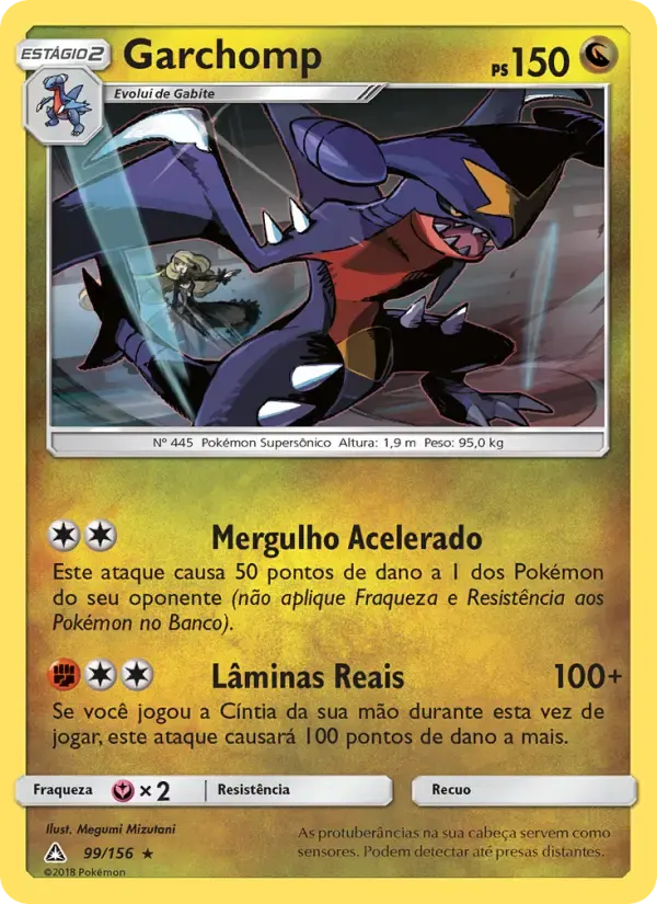 Garchomp — Ultra Prisma 99 Portuguese Pokémon card