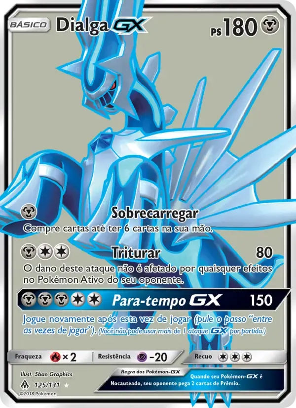 Dialga GX — Luz Proibida 125 Portuguese Pokémon card