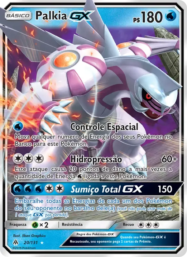 Palkia GX — Luz Proibida 20 Portuguese Pokémon card