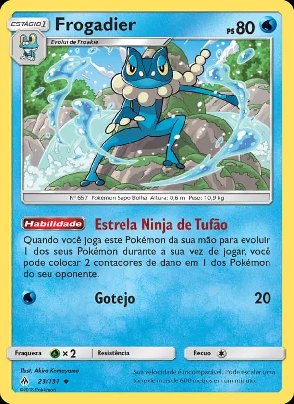 Frogadier — Luz Proibida 23 Portuguese Pokémon card