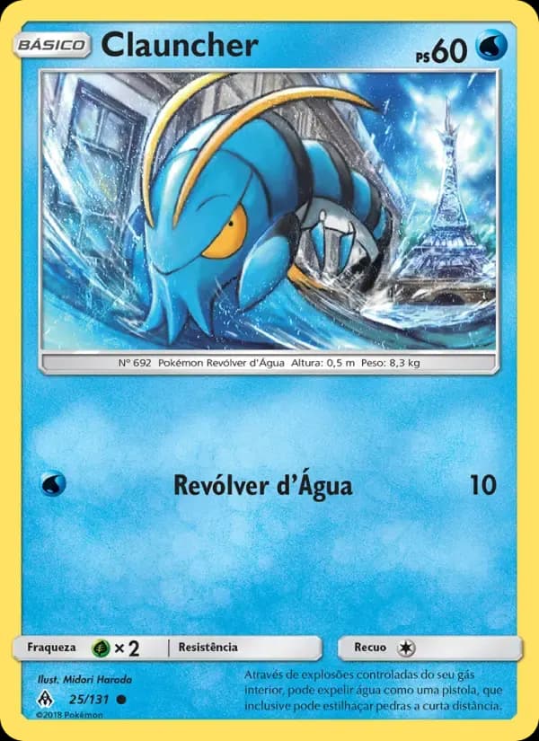 Clauncher — Luz Proibida 25 Portuguese Pokémon card