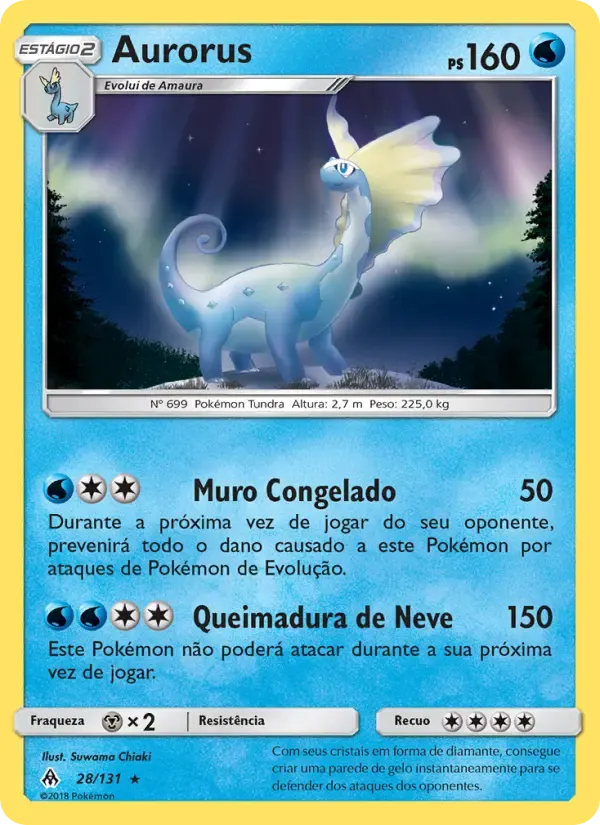 Aurorus — Luz Proibida 28 Portuguese Pokémon card