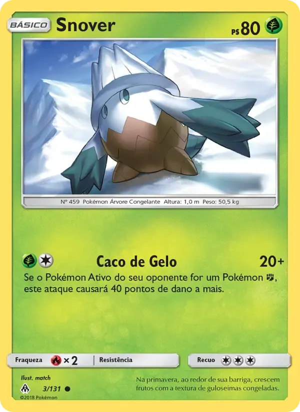 Snover — Luz Proibida 3 Portuguese Pokémon card