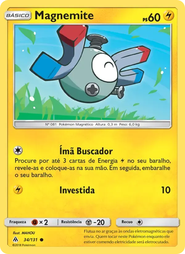 Magnemite — Luz Proibida 34 Portuguese Pokémon card
