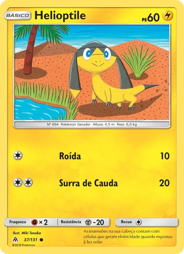 Helioptile — Luz Proibida 37 Portuguese Pokémon card
