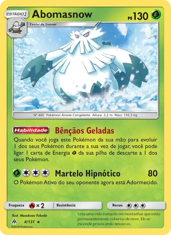 Abomasnow — Luz Proibida 4 Portuguese Pokémon card