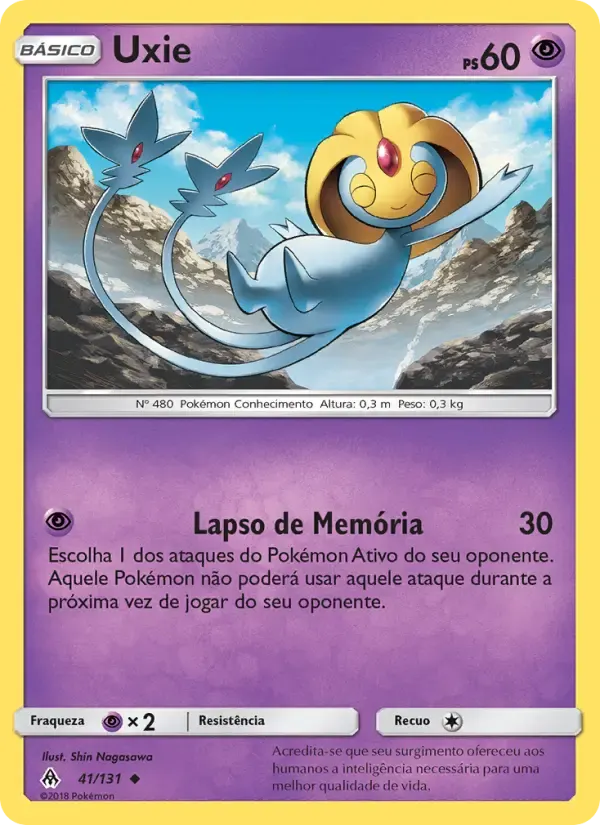 Uxie — Luz Proibida 41 Portuguese Pokémon card