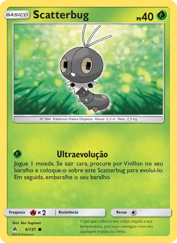 Scatterbug — Luz Proibida 6 Portuguese Pokémon card