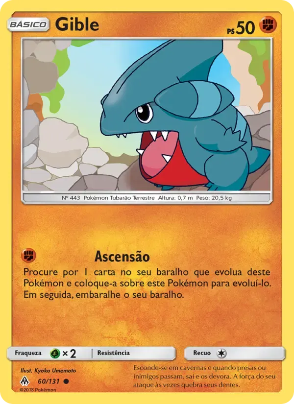 Gible — Luz Proibida 60 Portuguese Pokémon card