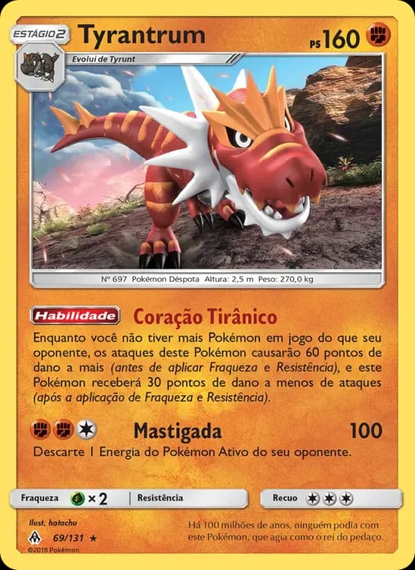 Tyrantrum — Luz Proibida 69 Portuguese Pokémon card