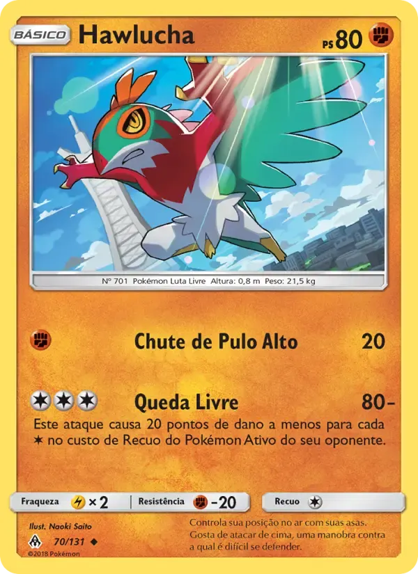 Hawlucha — Luz Proibida 70 Portuguese Pokémon card
