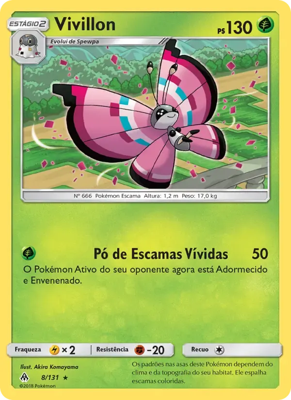 Vivillon — Luz Proibida 8 Portuguese Pokémon card