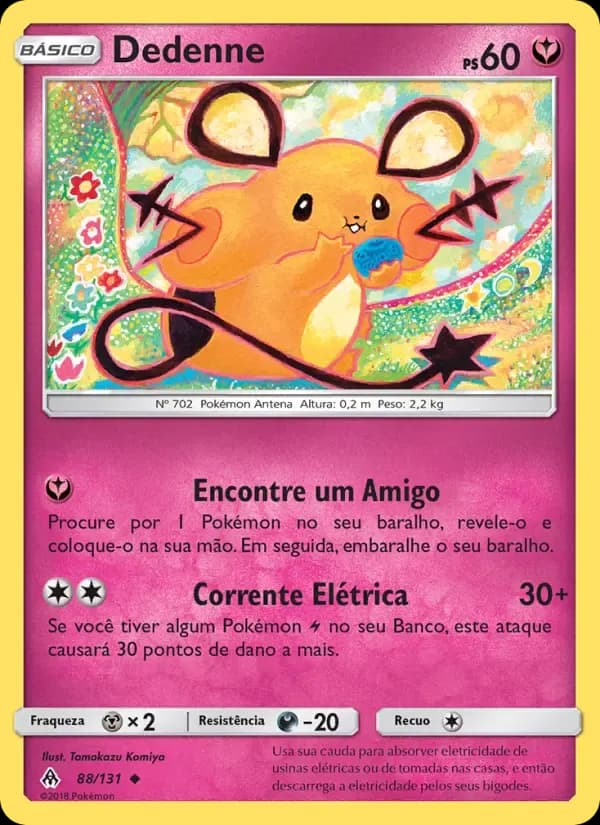Dedenne — Luz Proibida 88 Portuguese Pokémon card