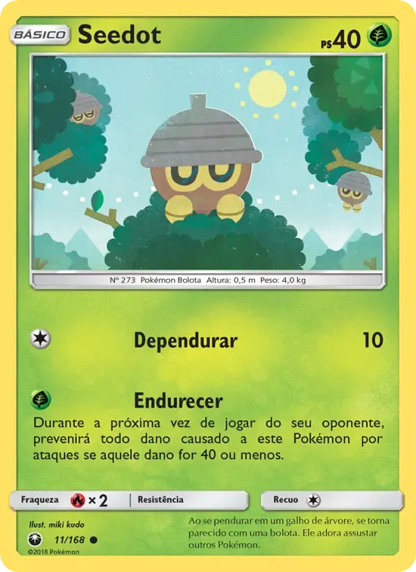 Seedot — Tempestade Celestial 11 Portuguese Pokémon card