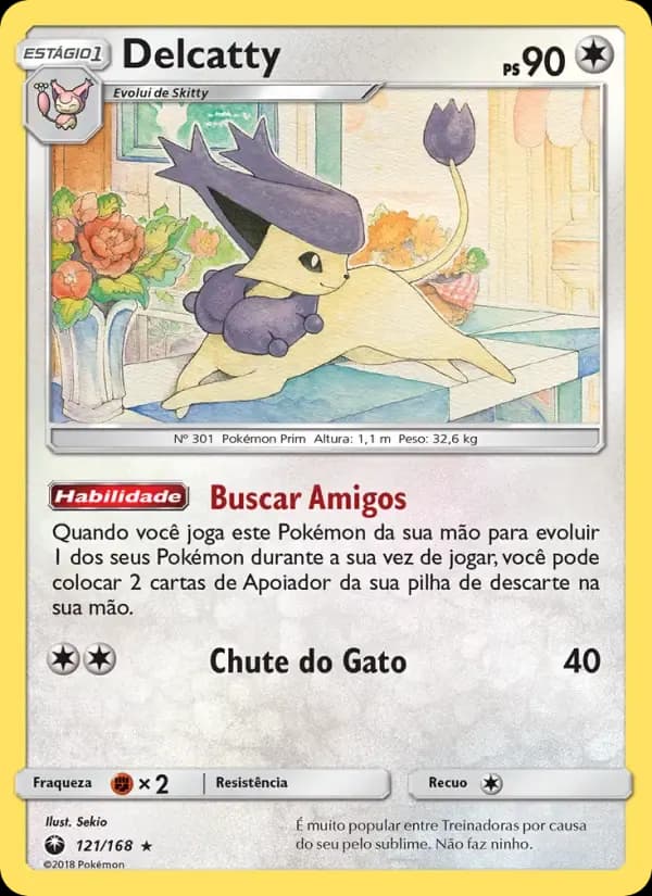 Delcatty — Tempestade Celestial 121 Portuguese Pokémon card