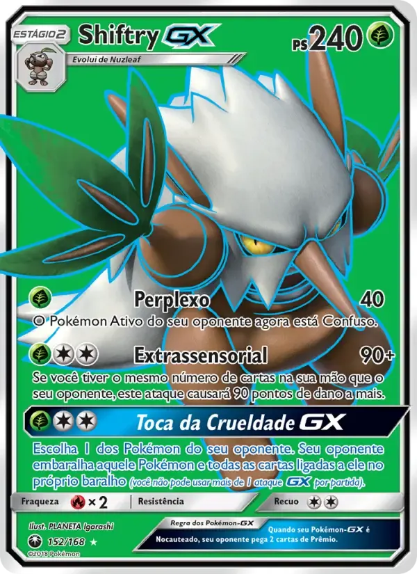 Shiftry GX — Tempestade Celestial 152 Portuguese Pokémon card