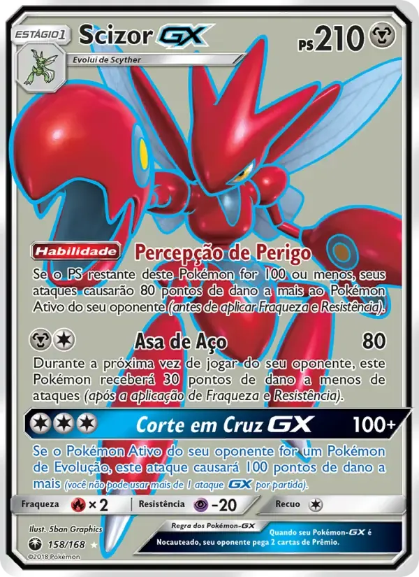 Scizor GX — Tempestade Celestial 158 Portuguese Pokémon card