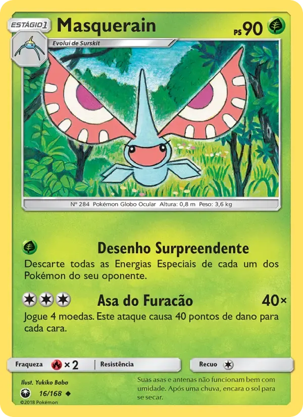 Masquerain — Tempestade Celestial 16 Portuguese Pokémon card