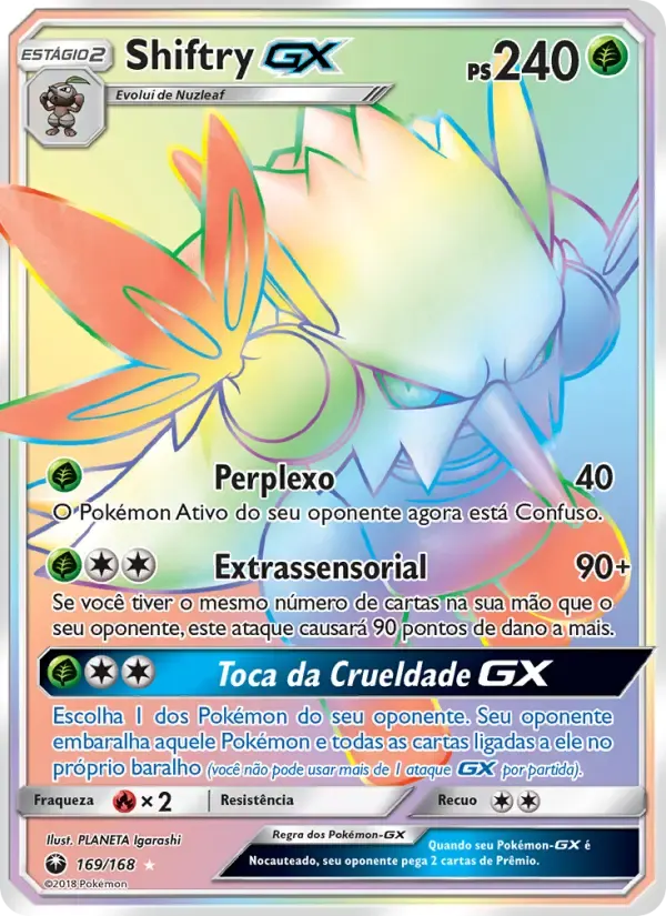 Shiftry GX — Tempestade Celestial 169 Portuguese Pokémon card