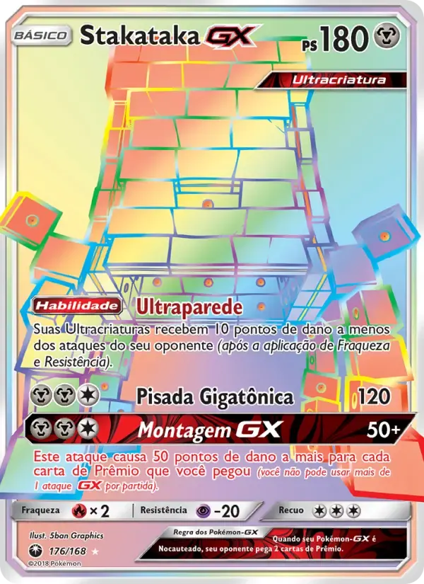 Stakataka GX — Tempestade Celestial 176 Portuguese Pokémon card