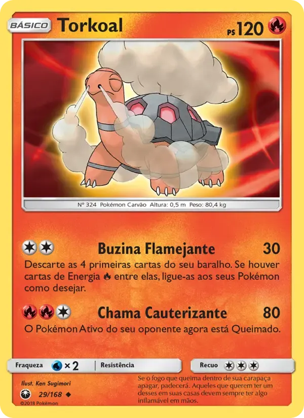 Torkoal — Tempestade Celestial 29 Portuguese Pokémon card