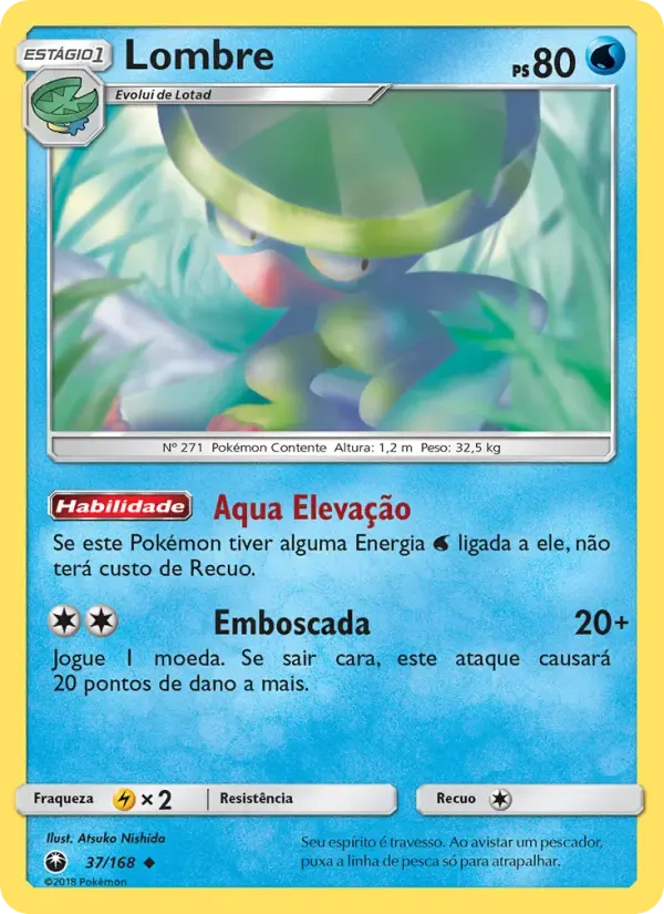 Lombre — Tempestade Celestial 37 Portuguese Pokémon card