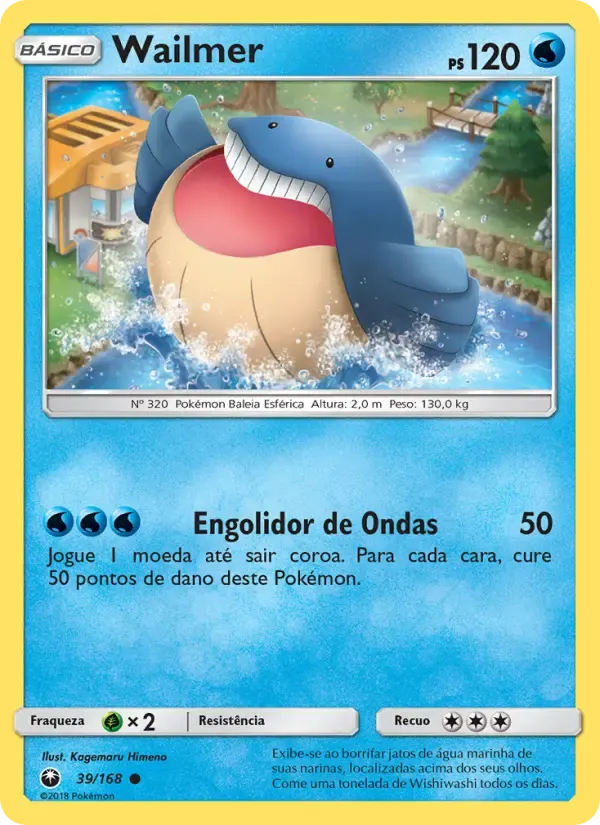 Wailmer — Tempestade Celestial 39 Portuguese Pokémon card