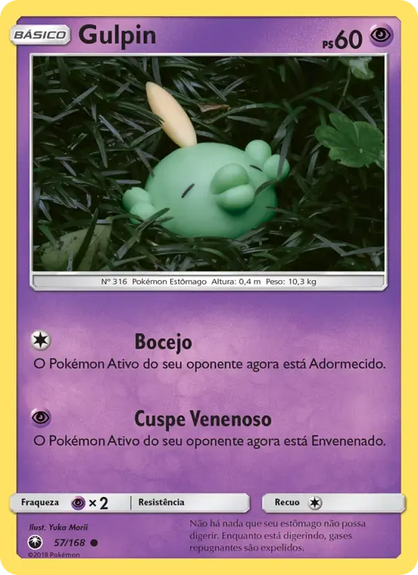 Gulpin — Tempestade Celestial 57 Portuguese Pokémon card