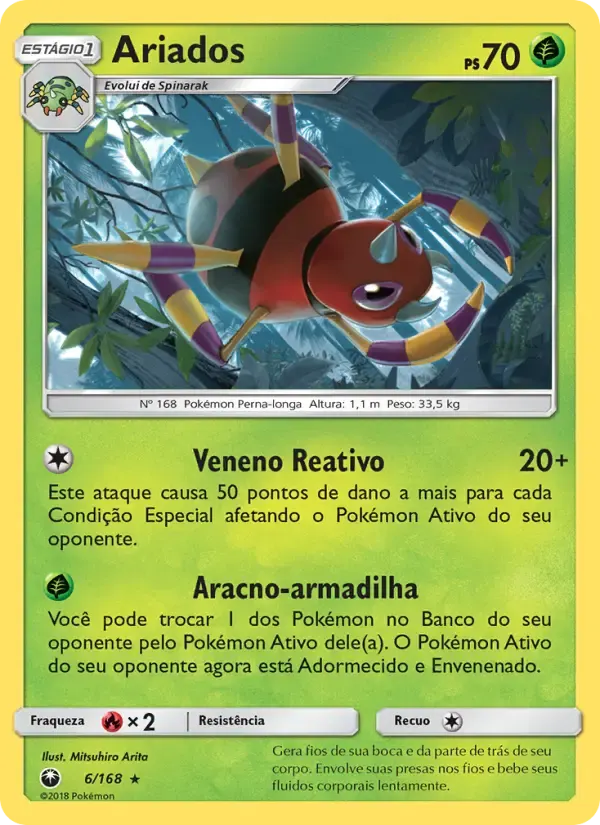 Ariados — Tempestade Celestial 6 Portuguese Pokémon card