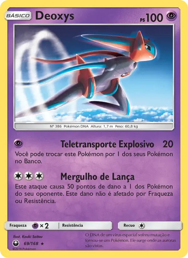 Deoxys — Tempestade Celestial 69 Portuguese Pokémon card