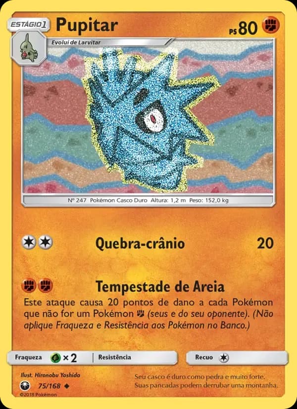 Pupitar — Tempestade Celestial 75 Portuguese Pokémon card