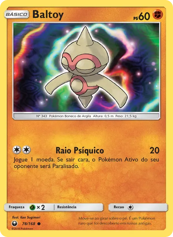Baltoy — Tempestade Celestial 78 Portuguese Pokémon card