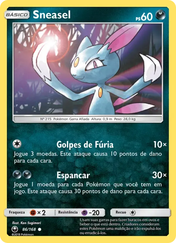 Sneasel — Tempestade Celestial 86 Portuguese Pokémon card