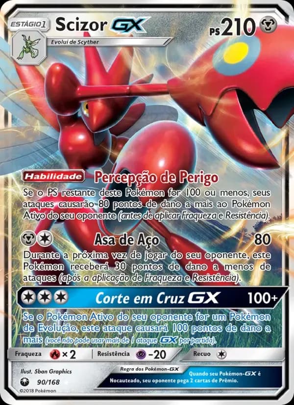 Scizor GX — Tempestade Celestial 90 Portuguese Pokémon card