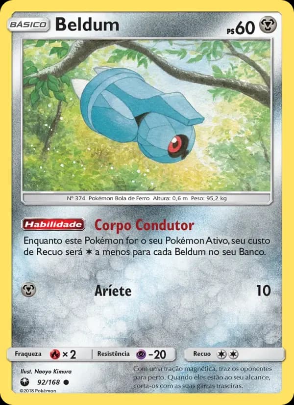 Beldum — Tempestade Celestial 92 Portuguese Pokémon card