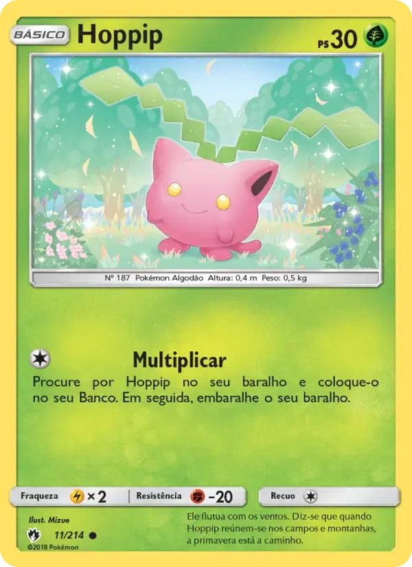 Hoppip — Trovões Perdidos 11 Portuguese Pokémon card