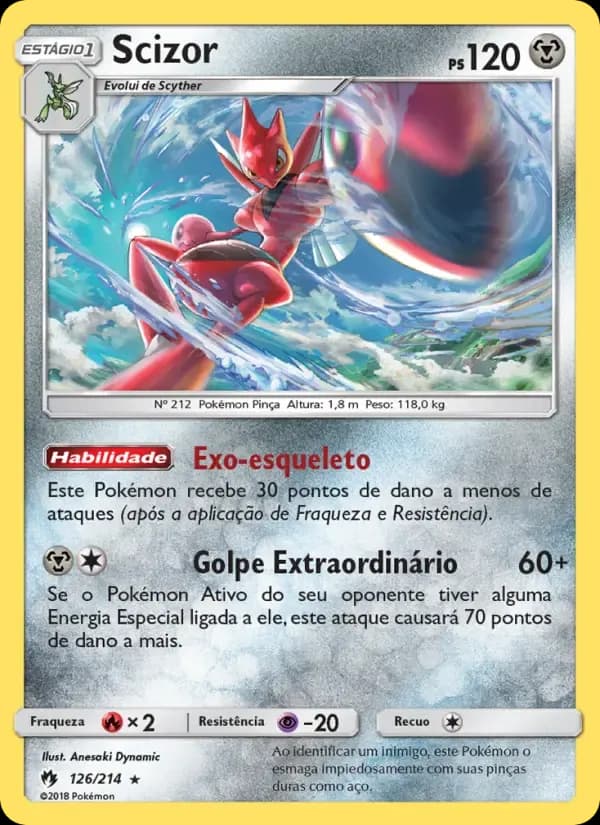 Scizor — Trovões Perdidos 126 Portuguese Pokémon card