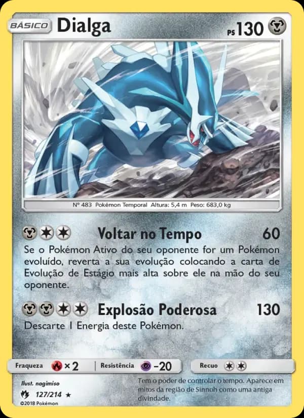 Dialga — Trovões Perdidos 127 Portuguese Pokémon card