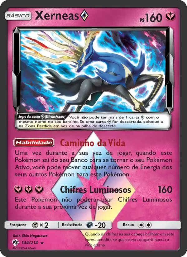 Xerneas ◇ — Trovões Perdidos 144 Portuguese Pokémon card