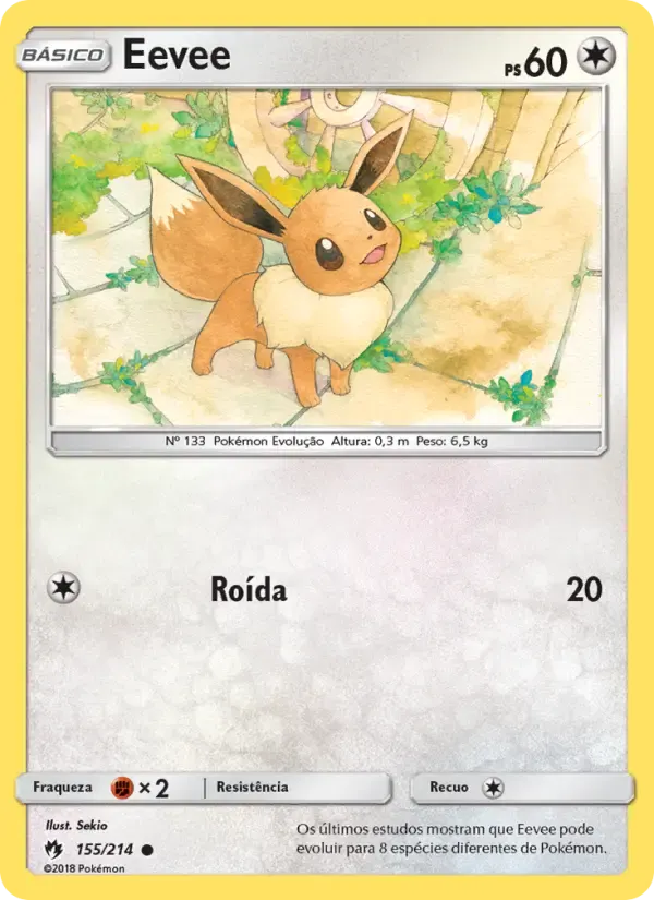 Eevee — Trovões Perdidos 155 Portuguese Pokémon card