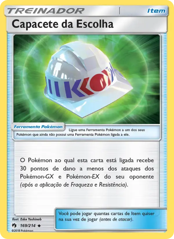Capacete da Escolha — Trovões Perdidos 169 Portuguese Pokémon card