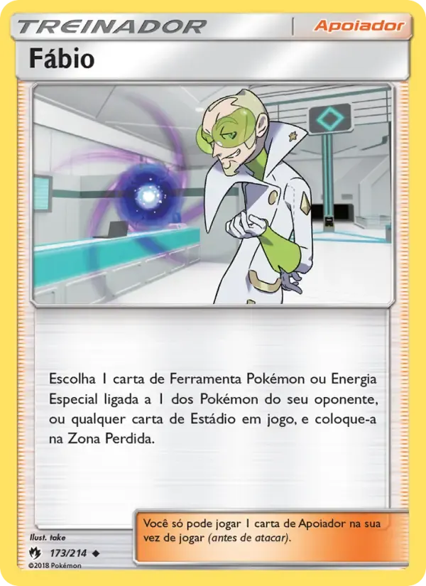 Fábio — Trovões Perdidos 173 Portuguese Pokémon card