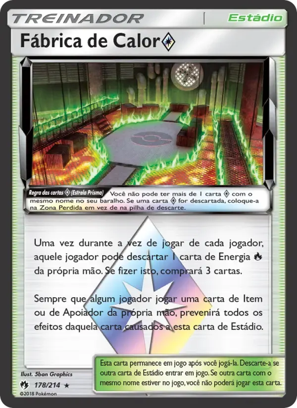 Fábrica de Calor ◇ — Trovões Perdidos 178 Portuguese Pokémon card
