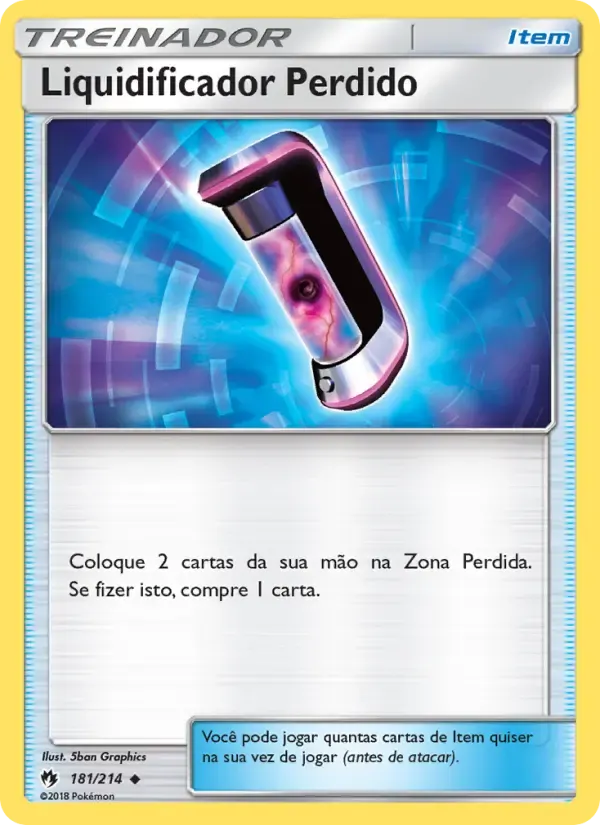 Liquidificador Perdido — Trovões Perdidos 181 Portuguese Pokémon card