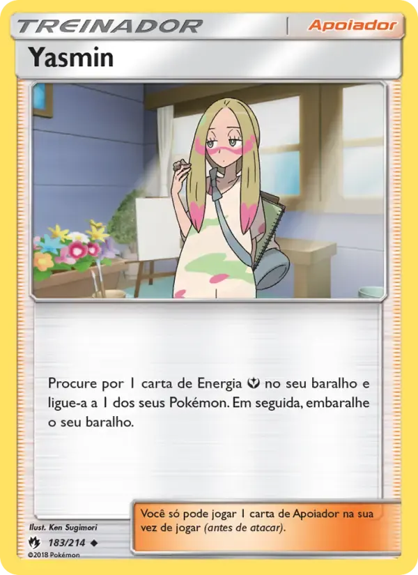 Yasmin — Trovões Perdidos 183 Portuguese Pokémon card