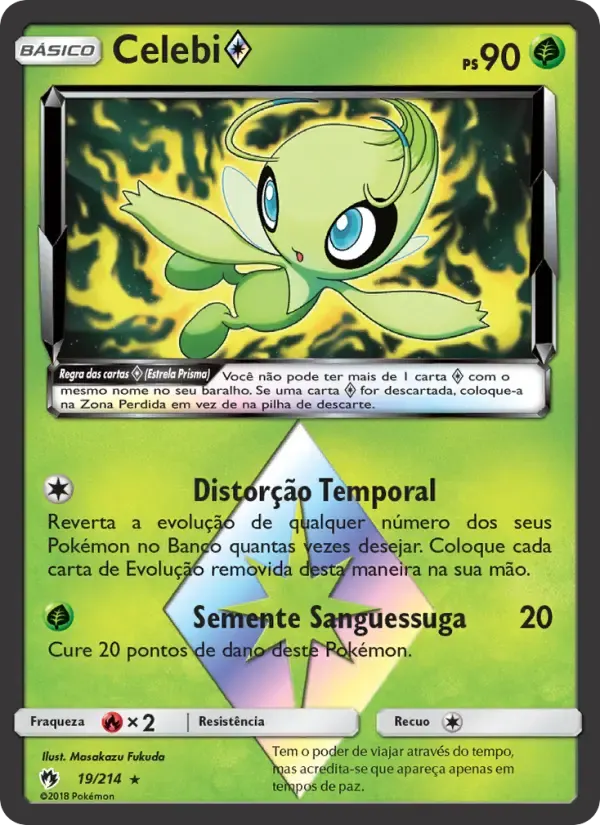 Celebi ◇ — Trovões Perdidos 19 Portuguese Pokémon card