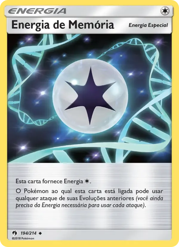 Energia de Memória — Trovões Perdidos 194 Portuguese Pokémon card